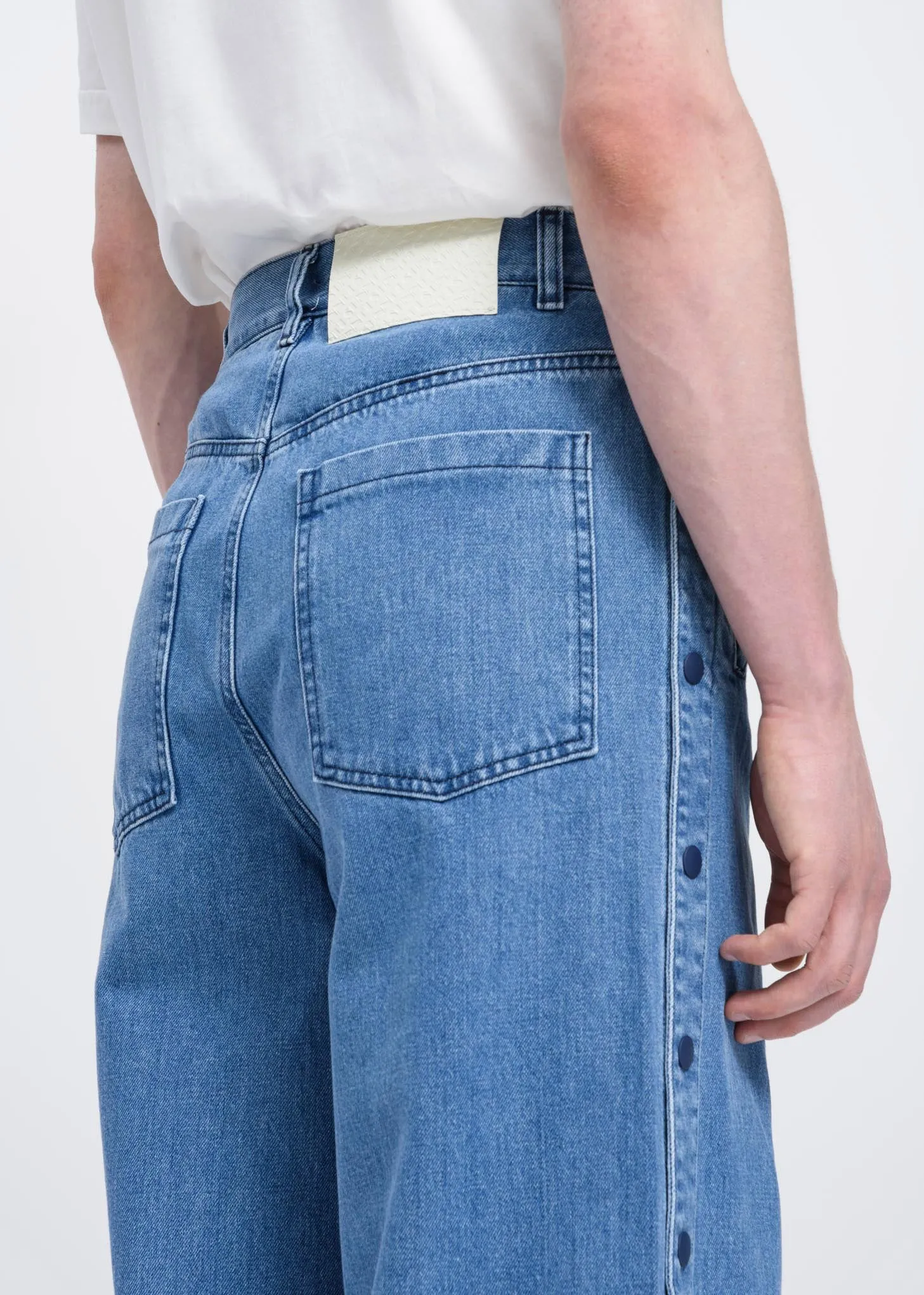 Washed Denim Loose Pants