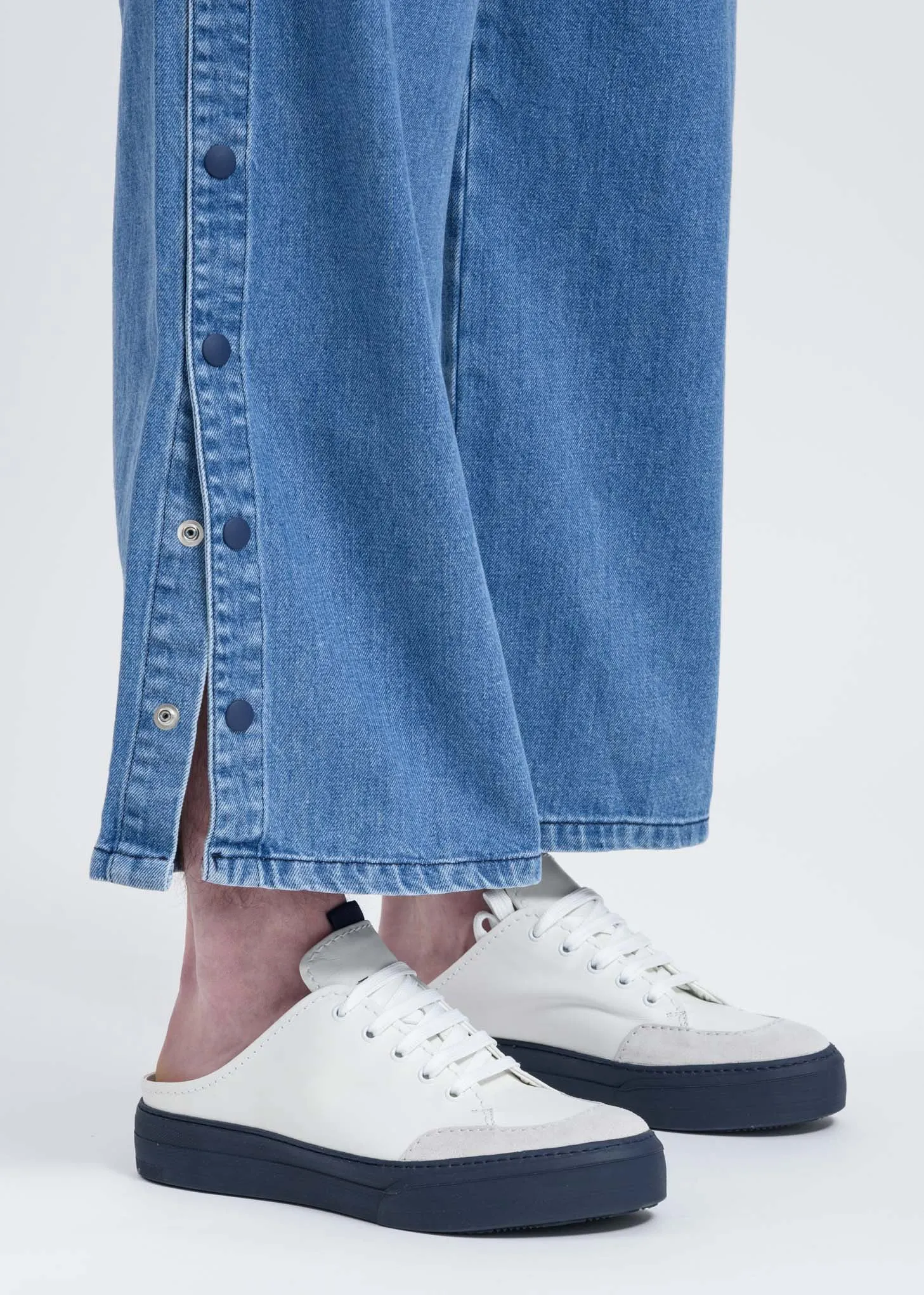 Washed Denim Loose Pants