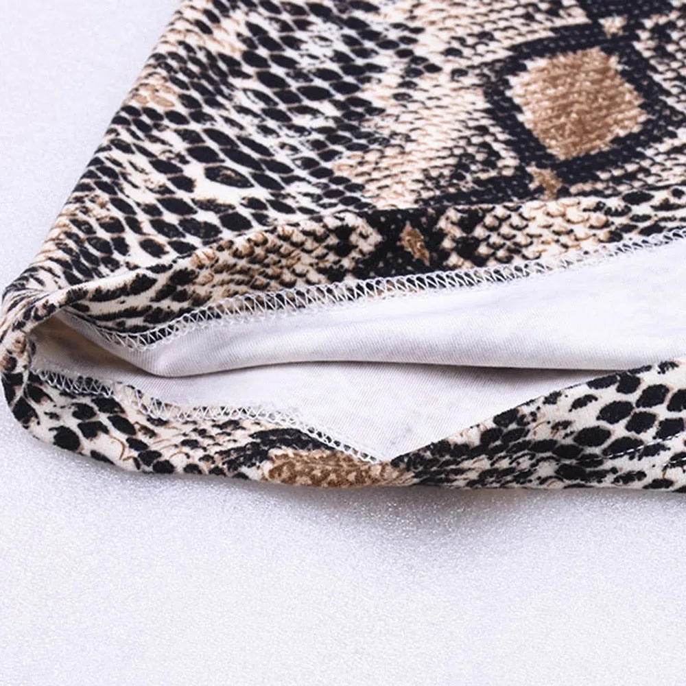 Winter Women Skirt Vintage Sexy Snakeskin Patterned Bodycon Skirt Sexy High Waist Elastic Short Pencil Skirt saia