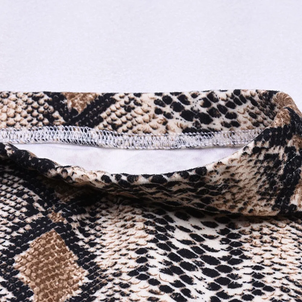 Winter Women Skirt Vintage Sexy Snakeskin Patterned Bodycon Skirt Sexy High Waist Elastic Short Pencil Skirt saia