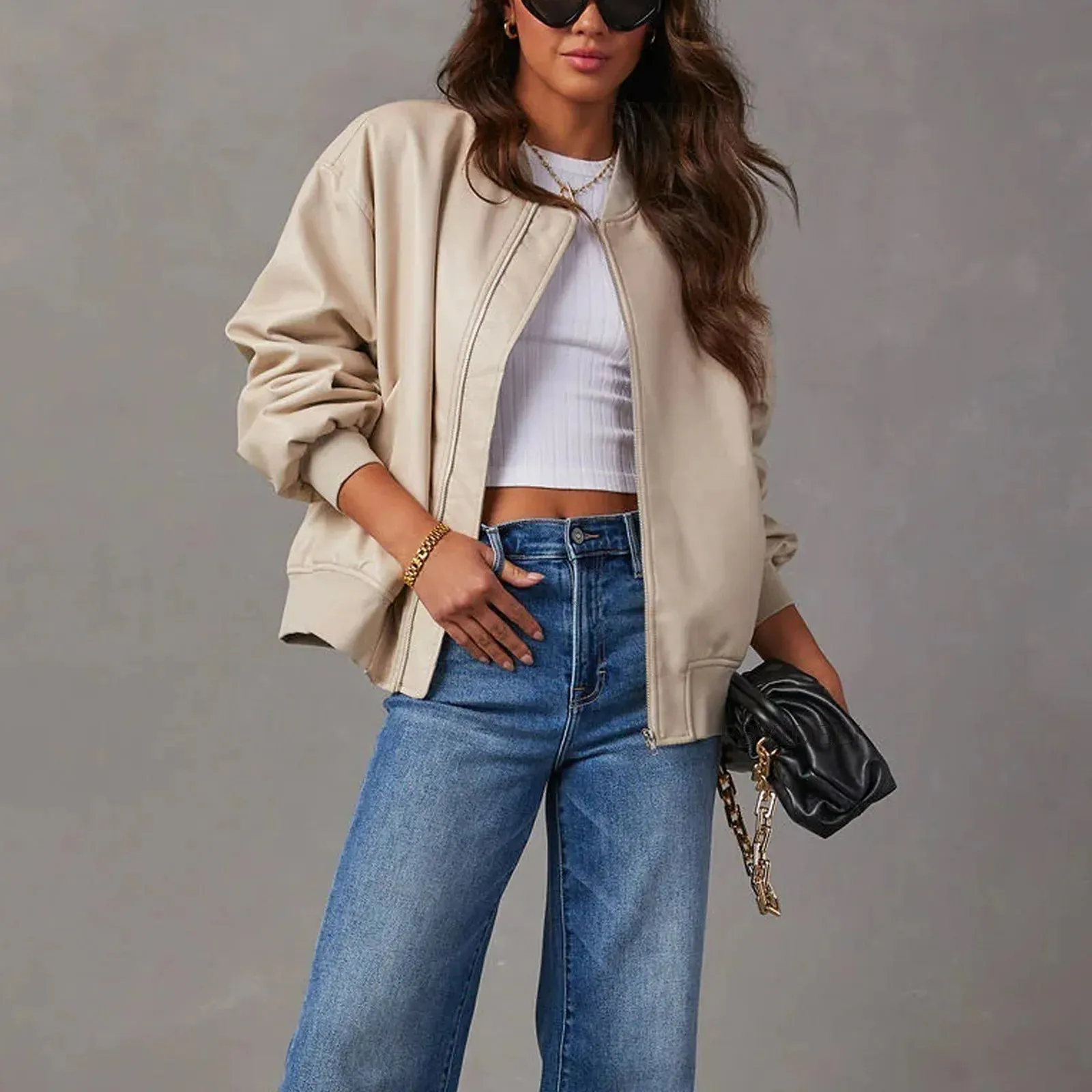 Women's Casual Leather Jacket