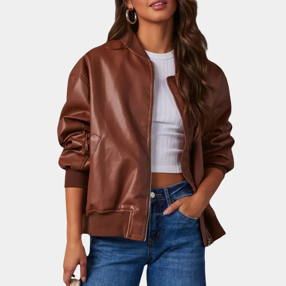Women's Casual Leather Jacket
