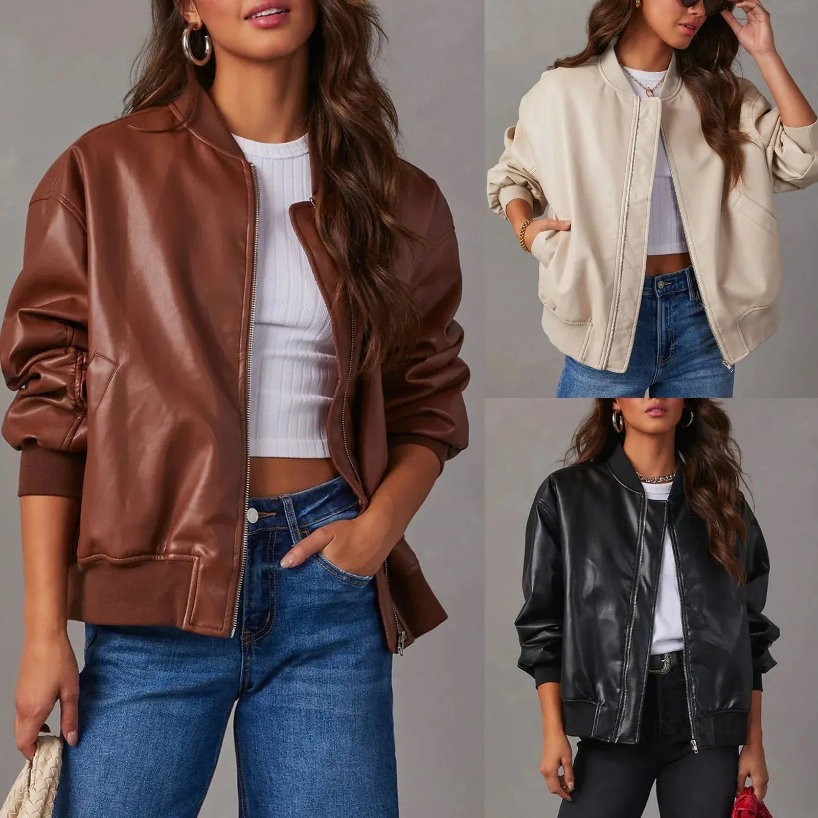 Women's Casual Leather Jacket