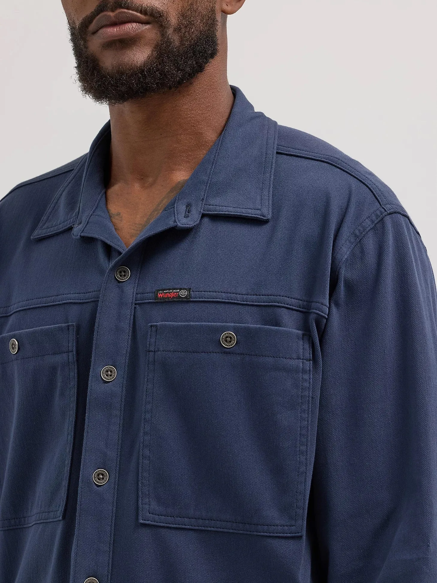 Wrangler ATG Men's Knit Button-Down Long Sleeve Work Shirt