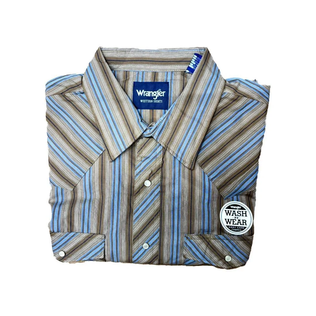 Wrangler Men's Plaid Long Sleeve Classic Western Shirt Various Colours