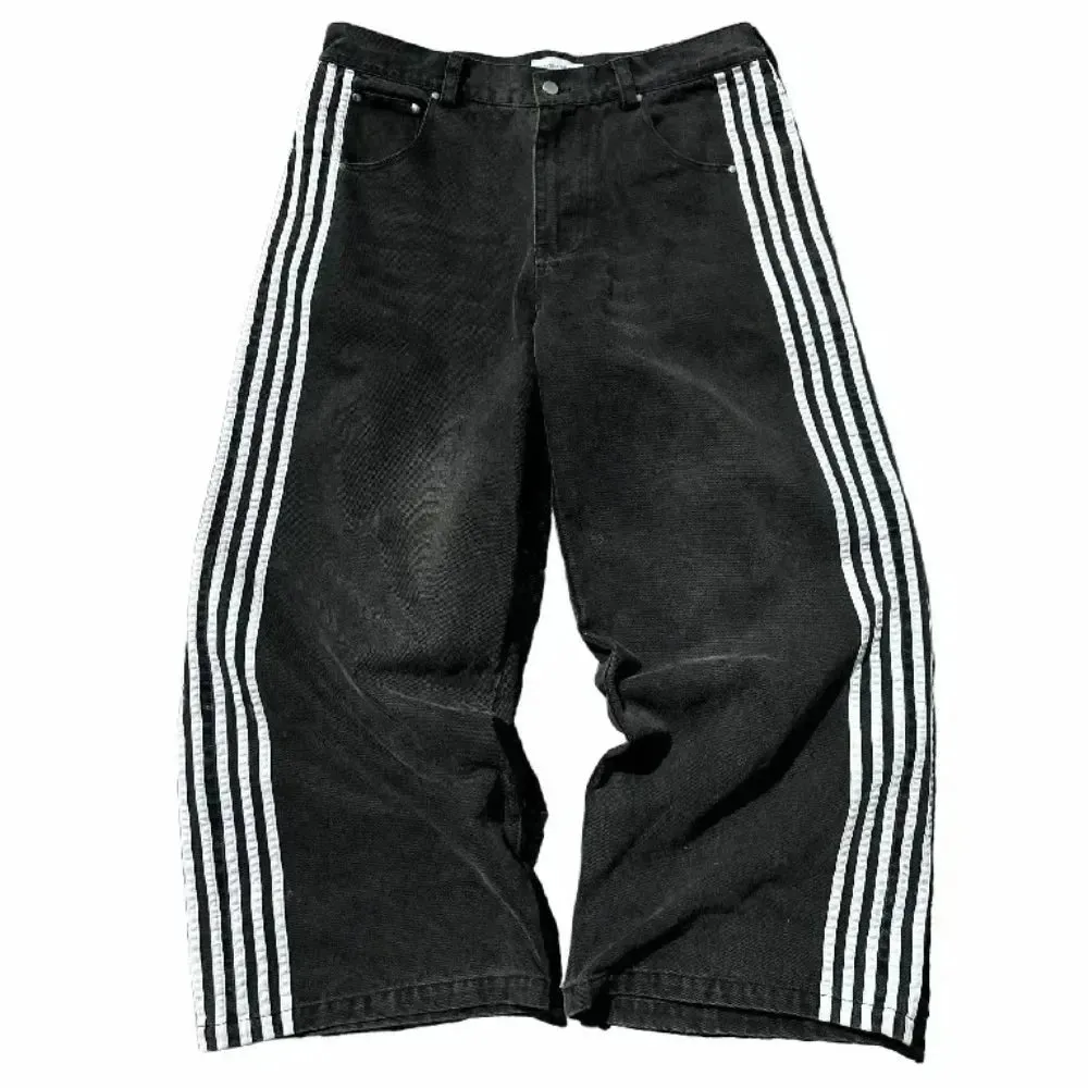 Y2k Harajuku Street Striped Jeans
