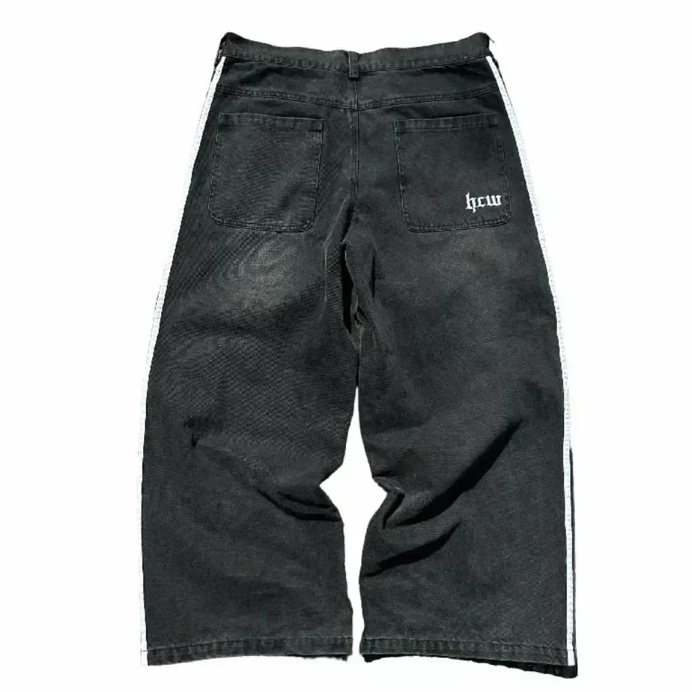 Y2k Harajuku Street Striped Jeans