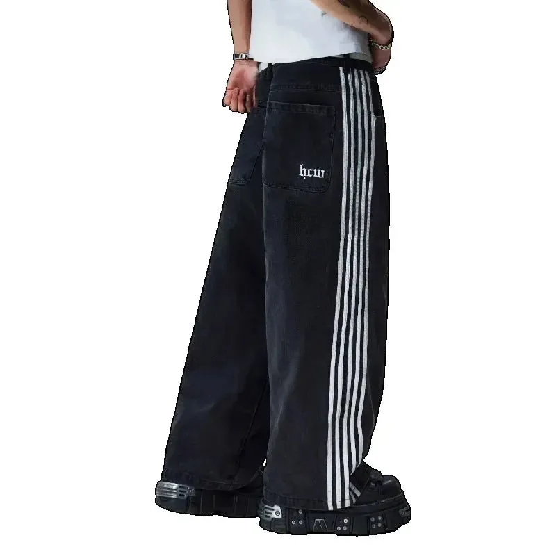 Y2k Harajuku Street Striped Jeans